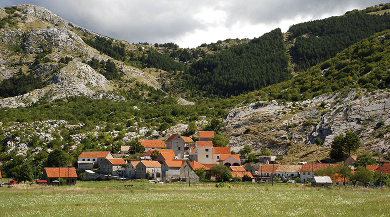 Njeguši village on the slopes of Lovćen